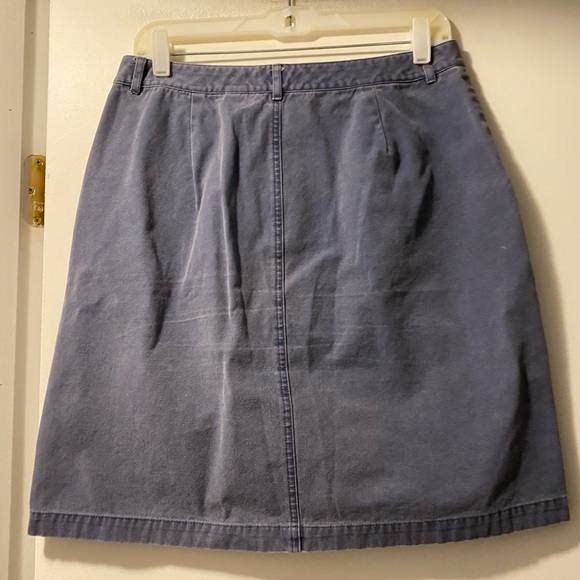 ⚫️- Eddie Bauer denim skirt button front 12 petite - blue - - Picture 3 of 6